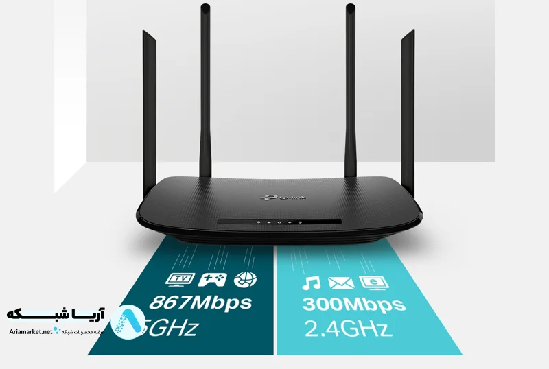  مودم روتر VDSL/ADSL بی‌سیم AC1200 تی پی-لینک مدل Archer VR300