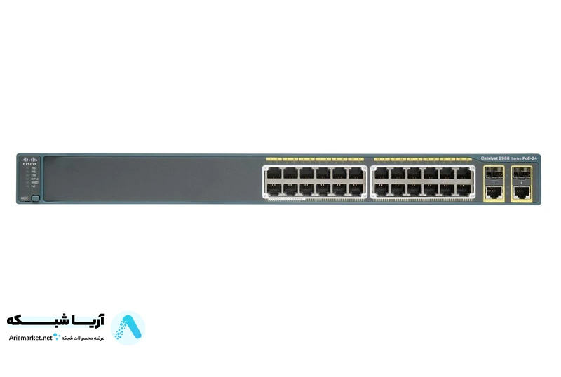 سوئیچ شبکه 24 پورت لایه 2 سیسکو مدل WS-C2960-24PC-L