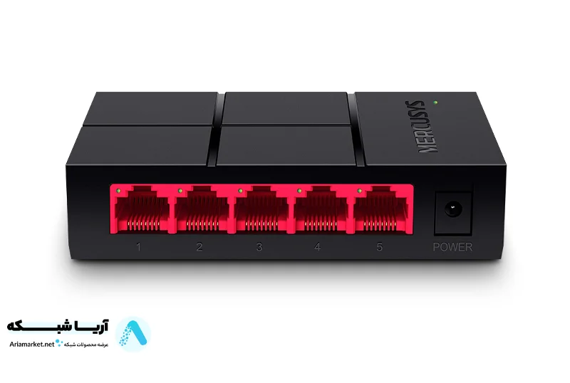 سوئیچ دسکتاپی مرکوسیس با 5 پورت گیگابیتی مدل MS105G