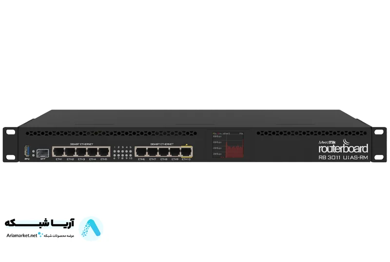 روتر شبکه 10 پورت میکروتیک مدل RB3011UiAS-RM 